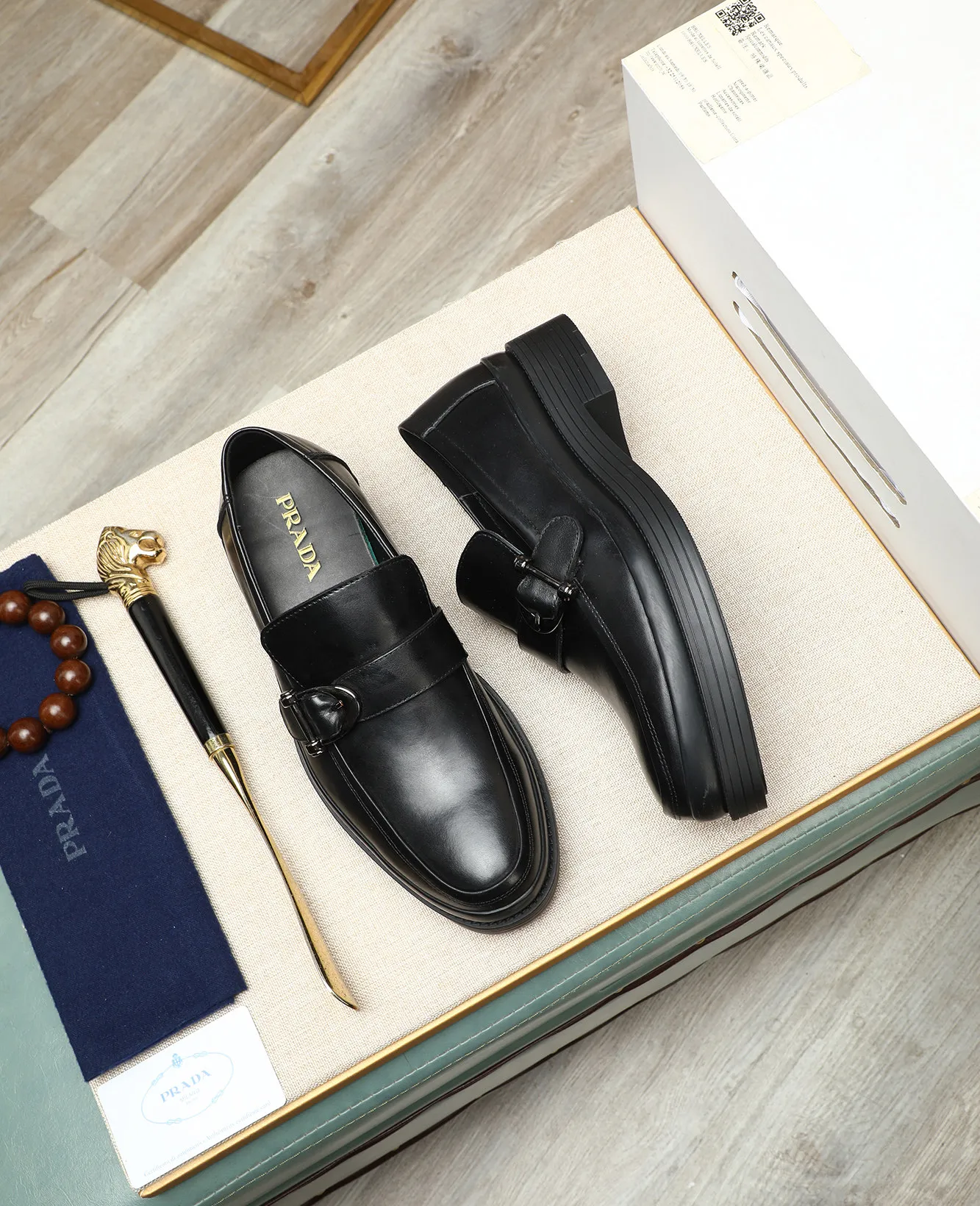 Men's men's shoes 💰540 (water-dyed cow leather) 📛📛PRADA high-end counter's latest formal business leather shoes 👔original and highest quality! Imported from Italy 🇮🇹 first-layer calfskin fabric ➕ cowhide lining Original outsole Formal size: 38➖44 (45 customized)
